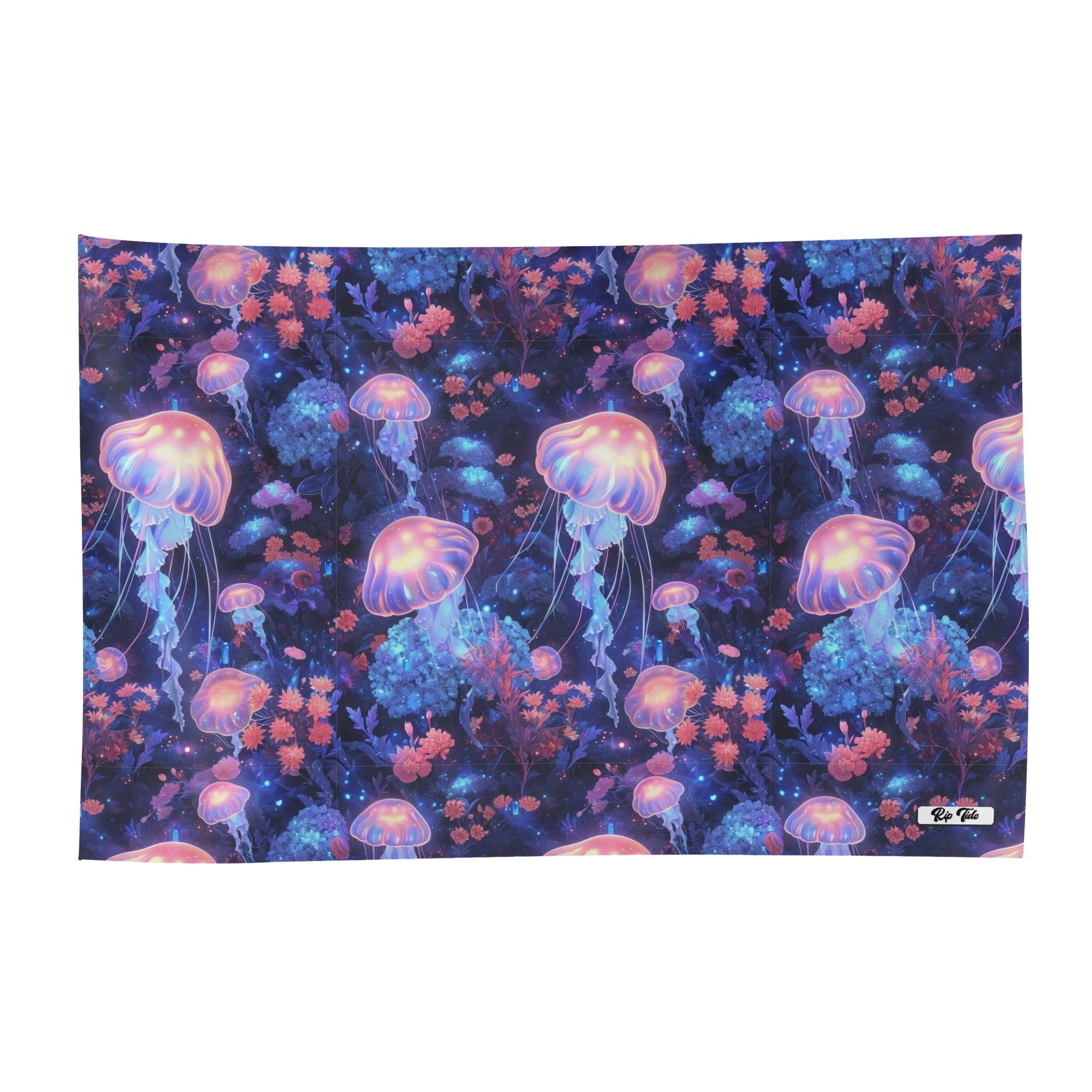 Rip Tide Sarong – Jellyfish Dream by ShitHot: Radiant jellyfish print, lightweight and perfect for ocean lovers theshithotcompany