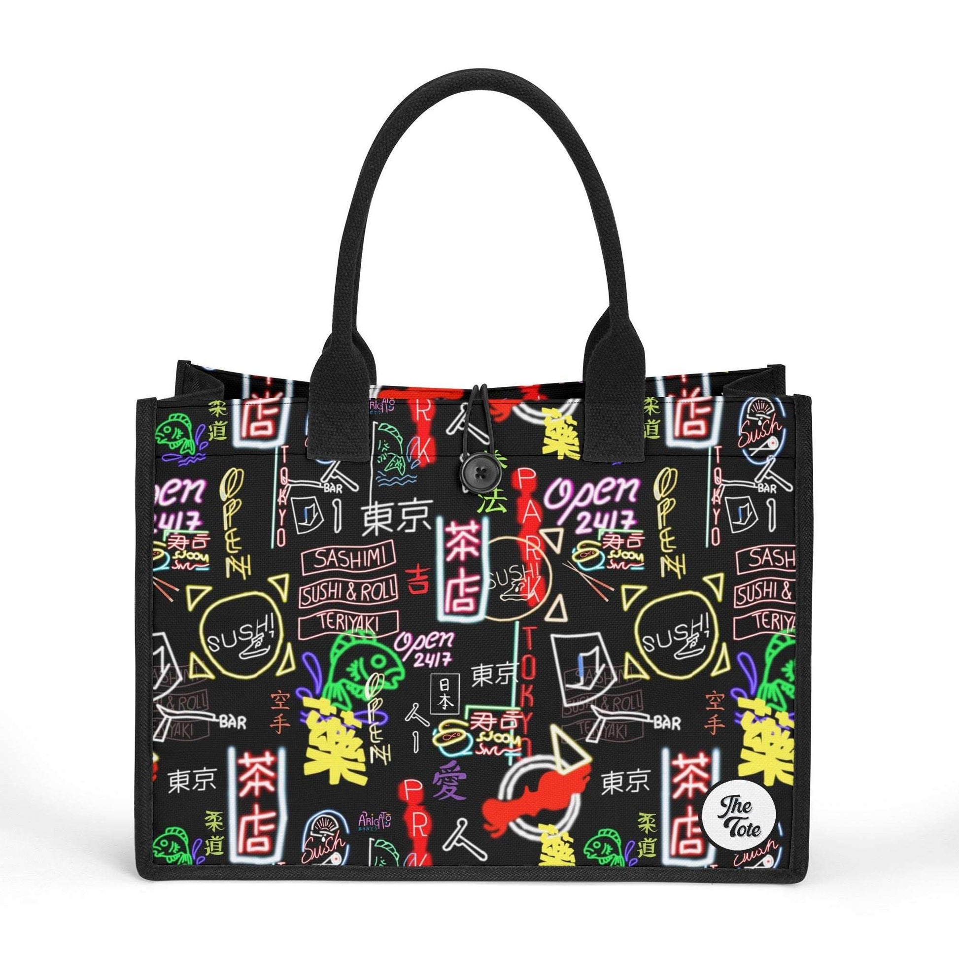 "Durable Akihabara Pulse tote bag by ShitHot offers style and spaciousness for everyday use." theshithotcompany