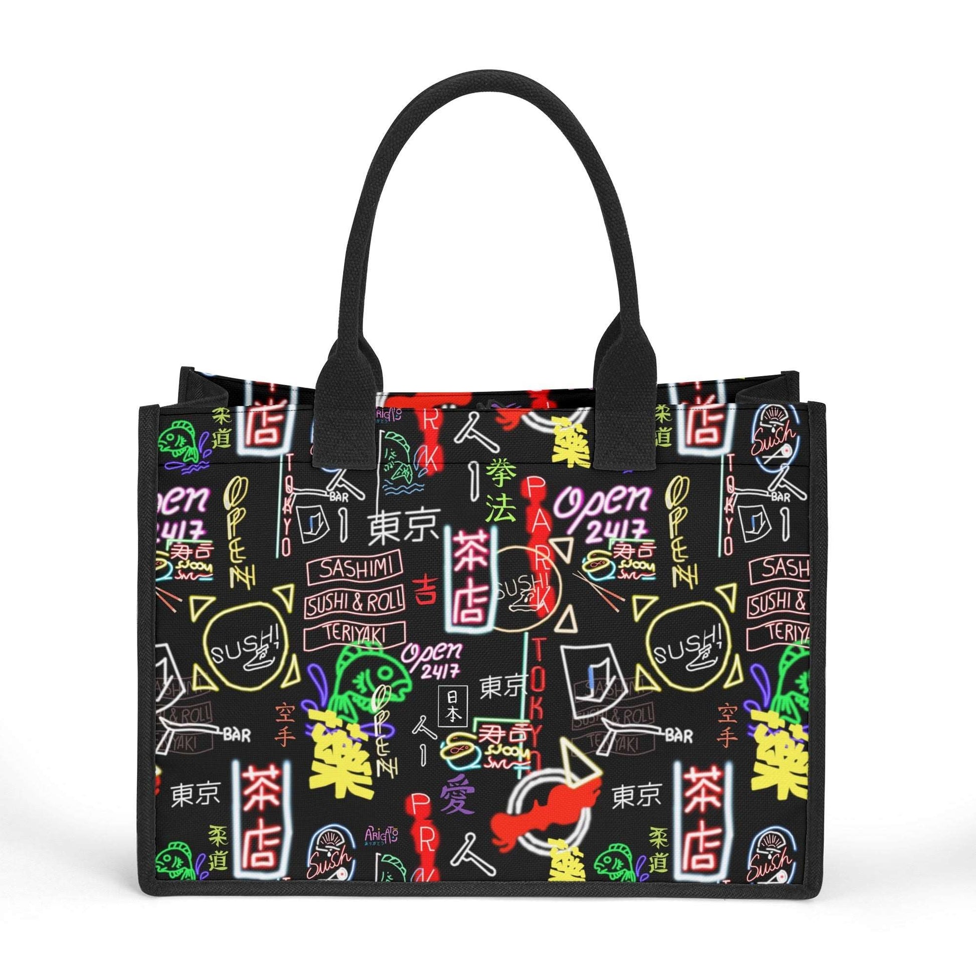 "Durable Akihabara Pulse tote bag by ShitHot offers style and spaciousness for everyday use." theshithotcompany