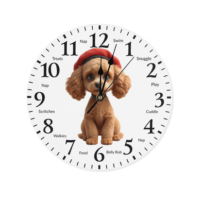 "Pawsome Poodle Wall Clock: Stylish decor with playful reminders for dog lovers' homes." theshithotcompany