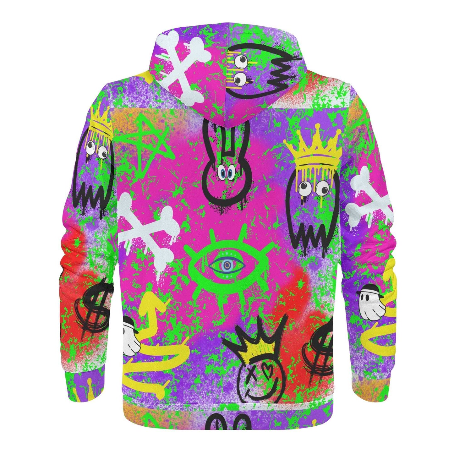 "Rogue & Co The Notorious Hoodie with vibrant graffiti pattern and cozy drawstring hood." theshithotcompany