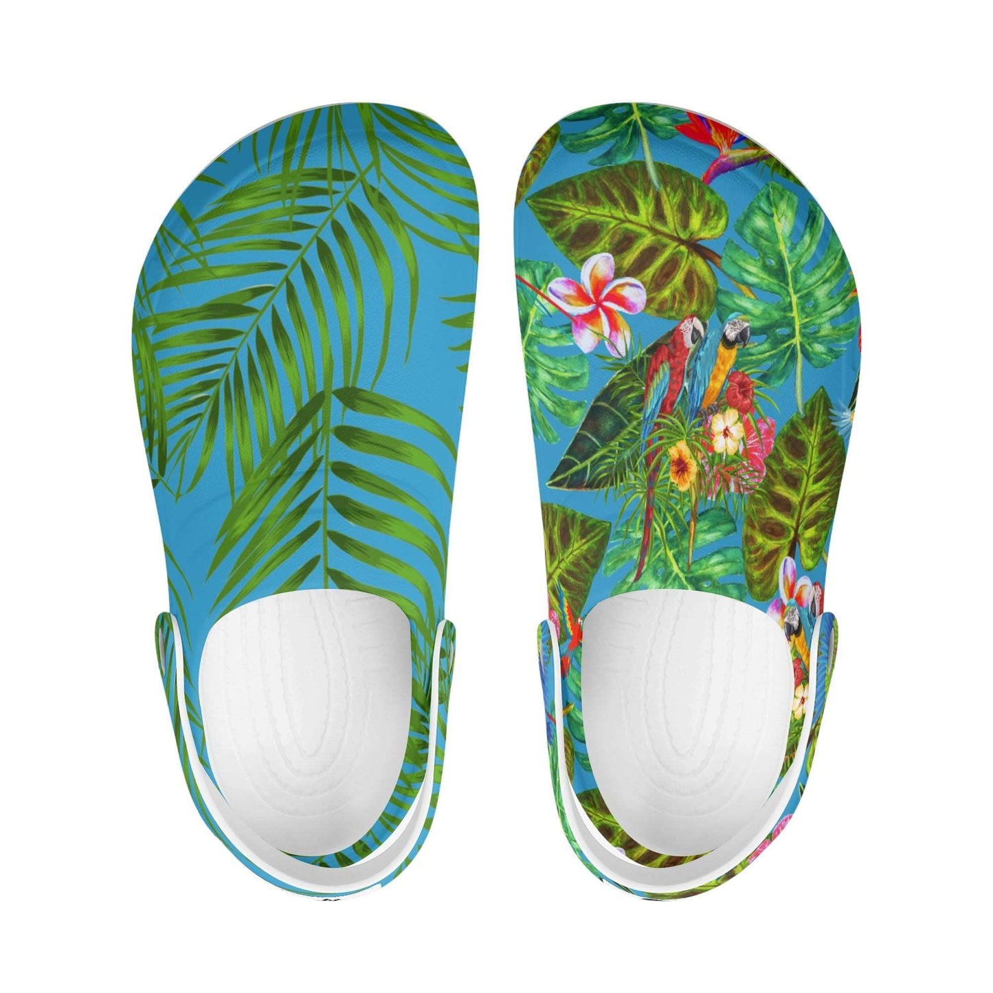 Treadz Nursing Slide On Mismatch Clogs - Tropicana