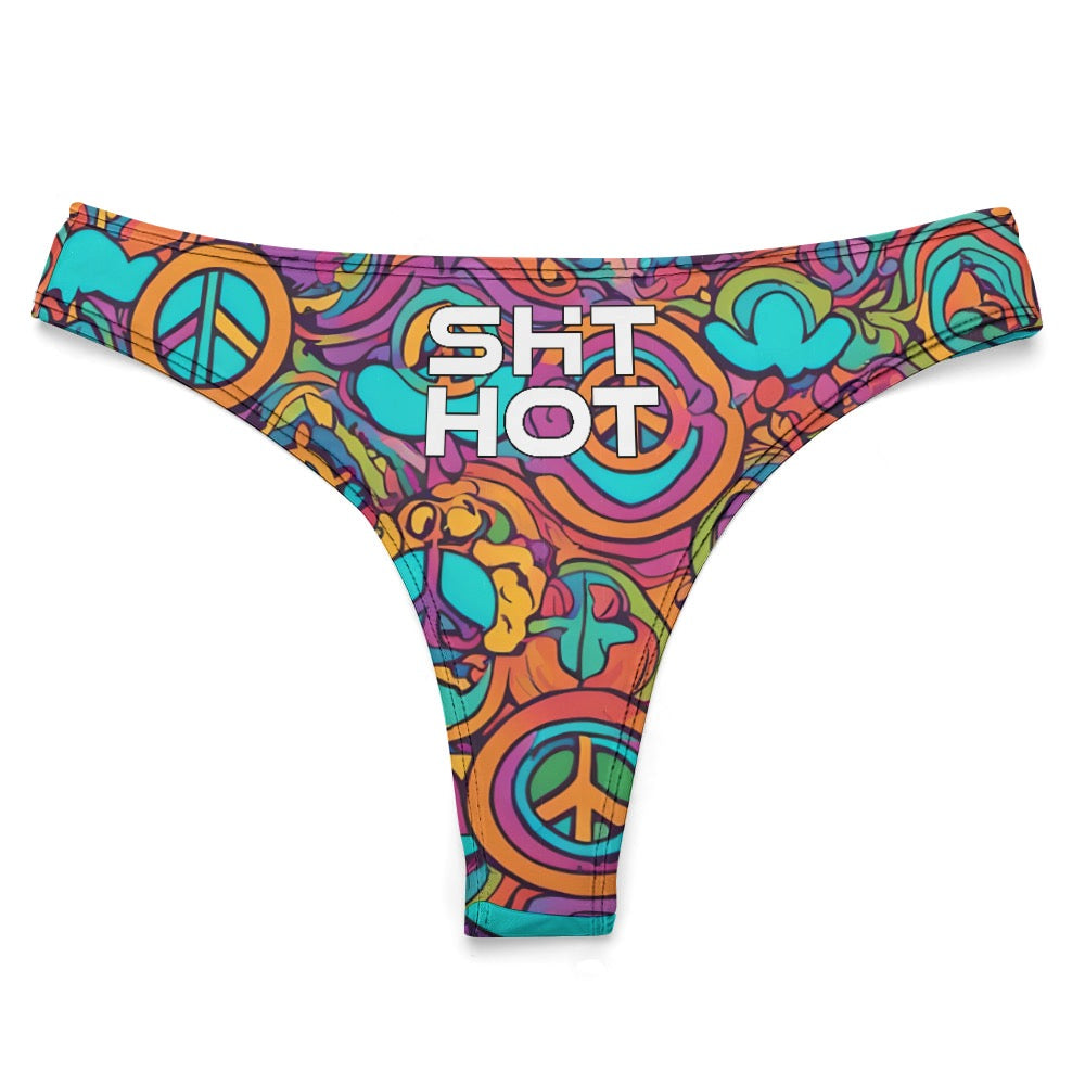 ShitHot Women's Thong - Peace - theshithotcompany