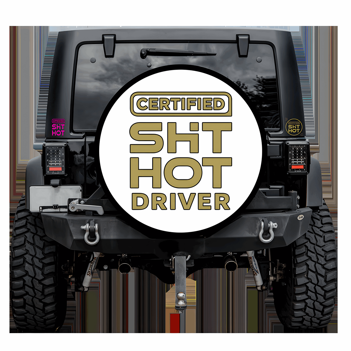 "ShitHot customizable tire covers for Jeeps, SUVs, and RVs offer protection and unique design options." theshithotcompany