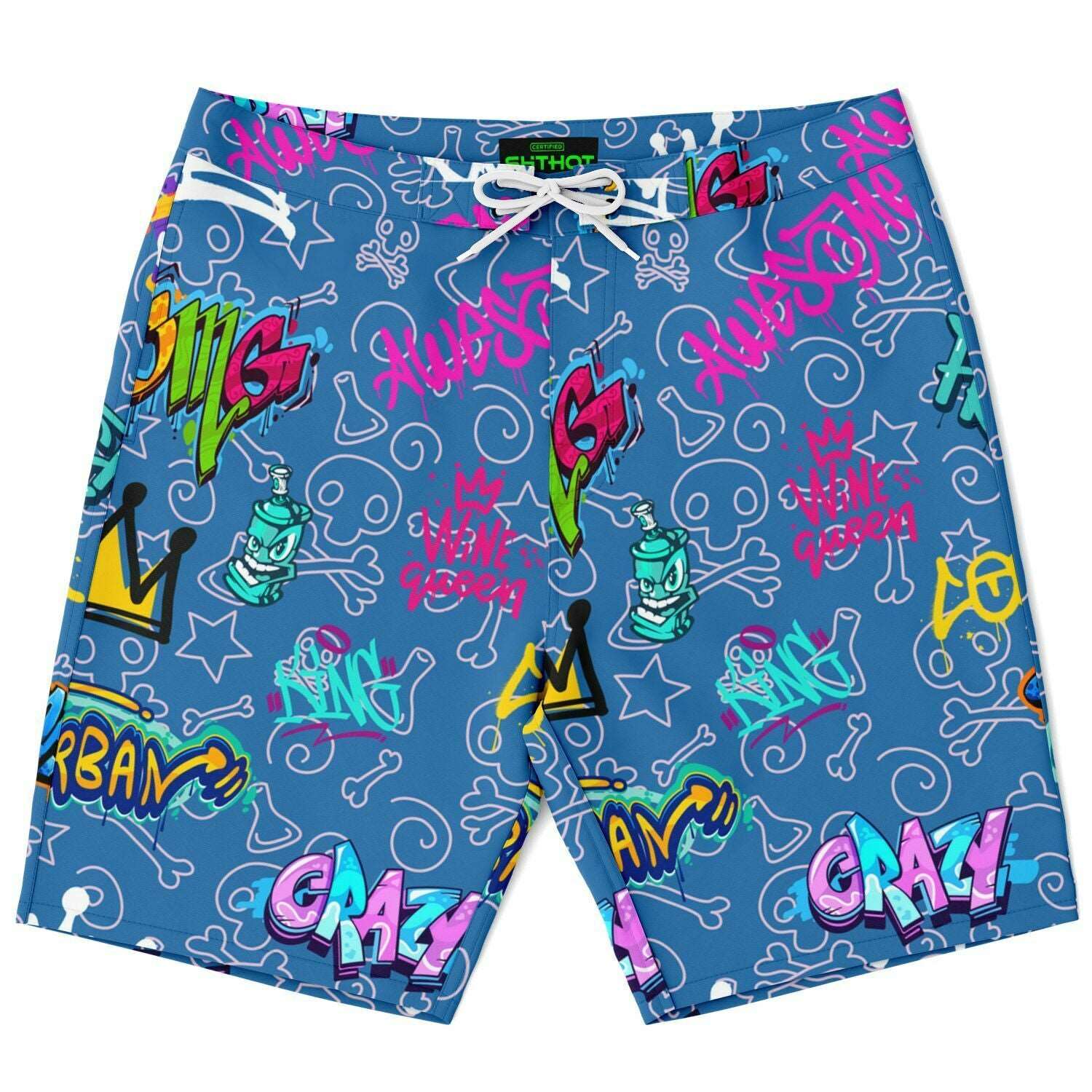 ShitHot Men's Board Shorts - Graffiti Blue #theshithotcompany