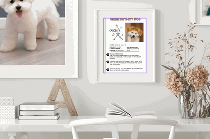 Certified ShitHot Customizable Zodiac Canine Framed Canvas - Virgo