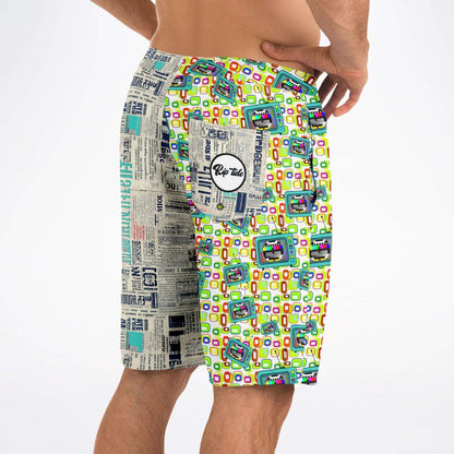 Rip Tide Men's  Mismatched Board Shorts – Retro Media