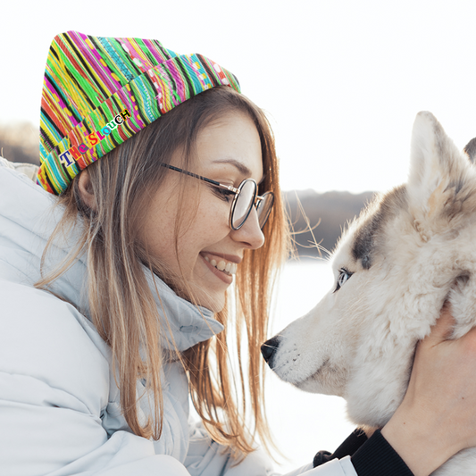 The Slouch Beanie - Candy Stripe - theshithotcompany