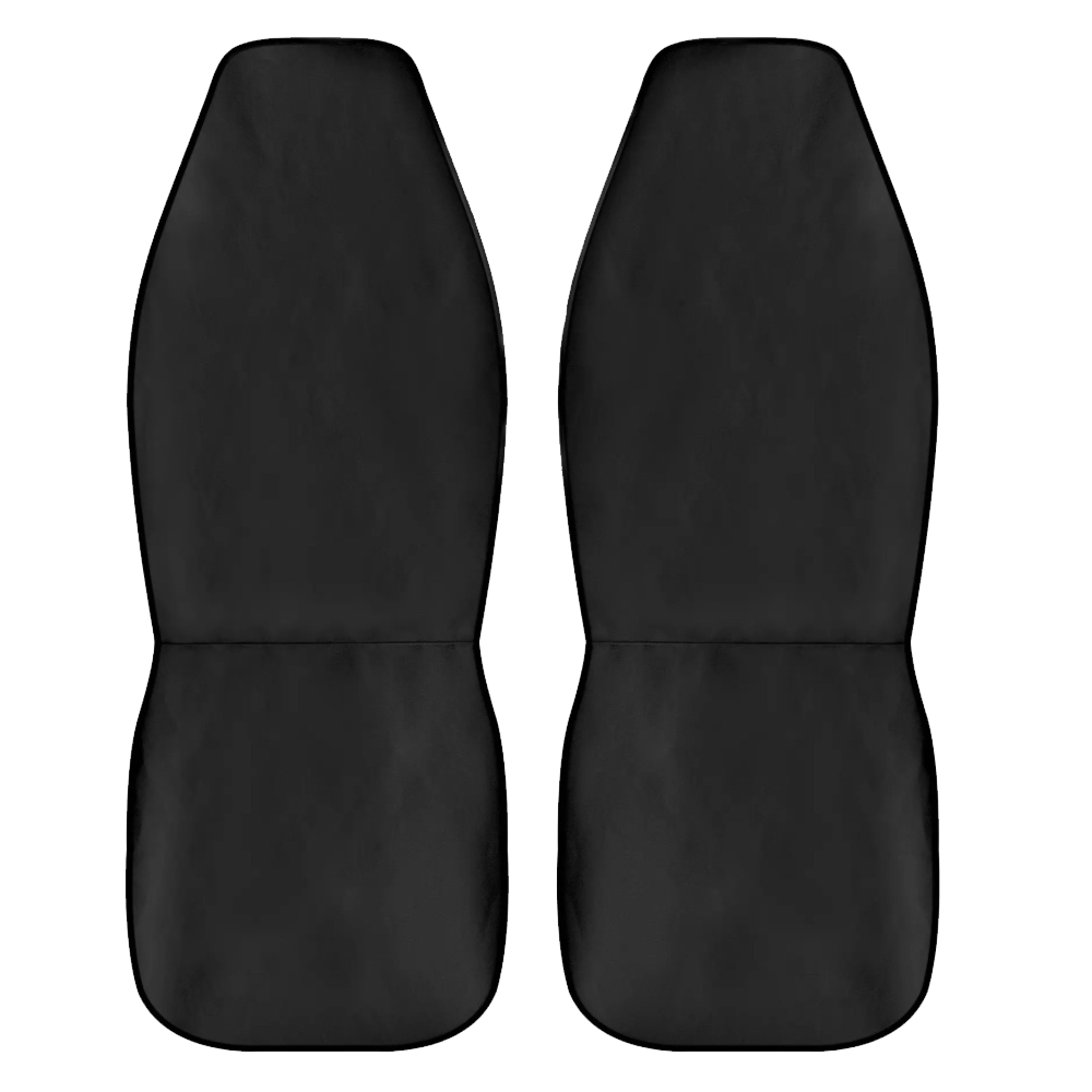 "ShitHot Personalized Front Car Seat Covers - Classic Black for sleek car interiors." theshithotcompany