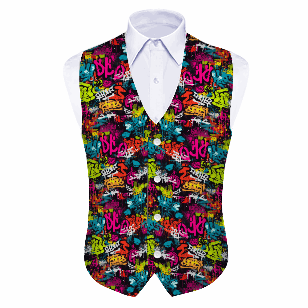 Rogue & Co's vibrant woven vest blends street art style with comfort, ideal for both casual outings and business meetings. theshithotcmpany