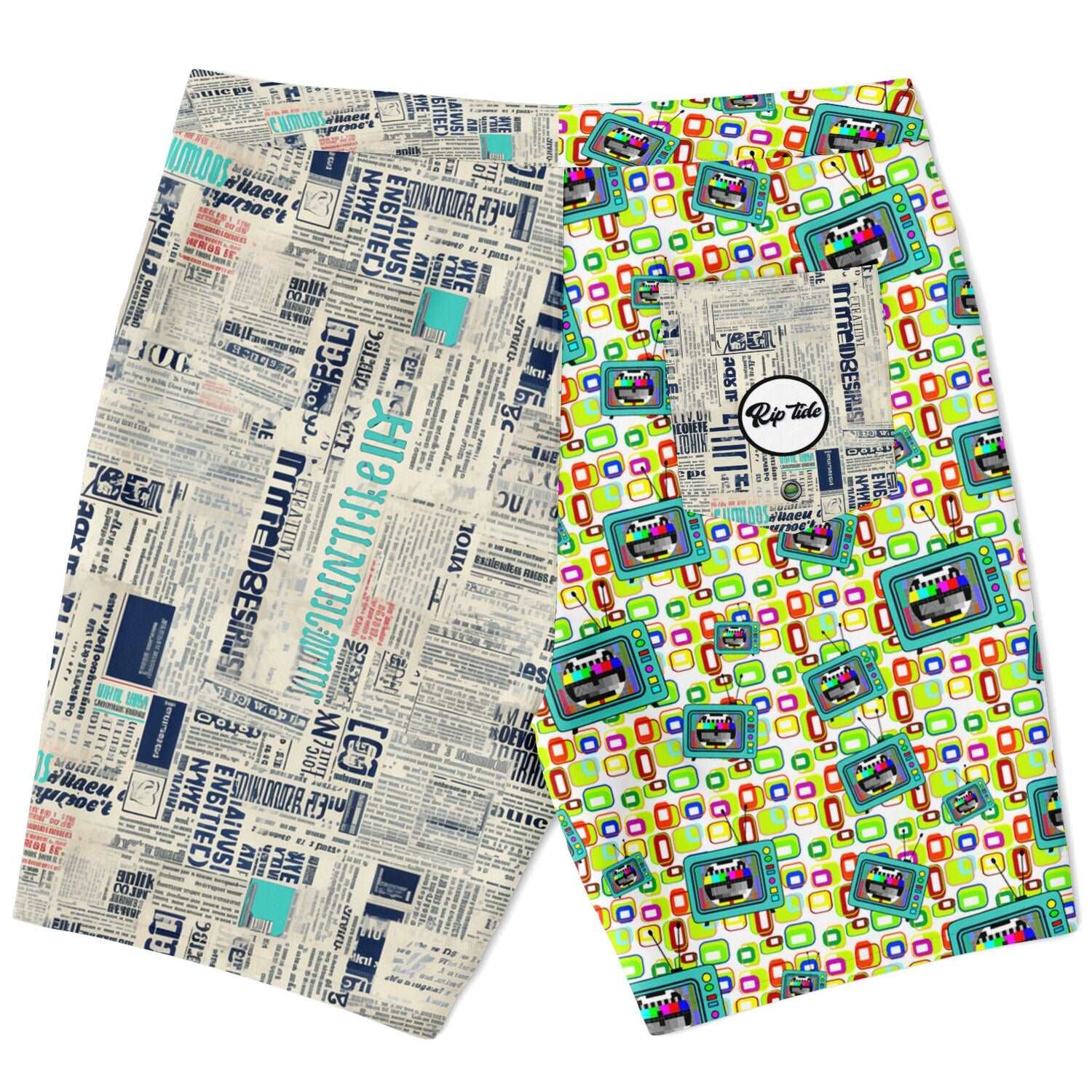 Rip Tide Men's  Mismatched Board Shorts – Retro Media