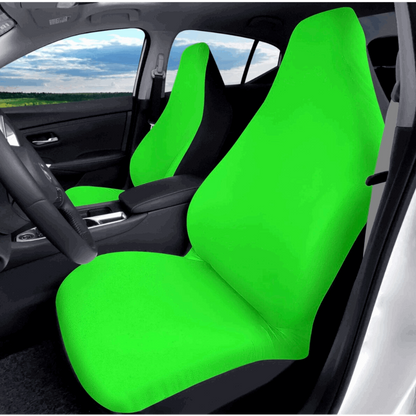 Lime Green: "ShitHot Personalized Front Car Seat Covers - Lime Green for a vibrant car interior." theshithotcompany