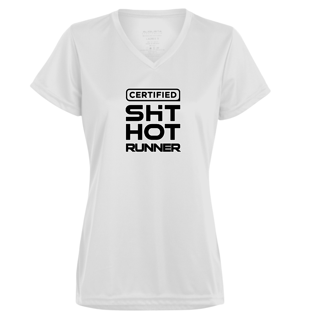ShitHot Women's Moisture-Wicking Customizable Sports V-Neck T-Shirt - theshithotcompany