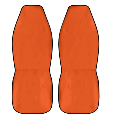 "ShitHot Personalized Front Car Seat Covers - Orange for a cheerful car atmosphere." theshithotcompany