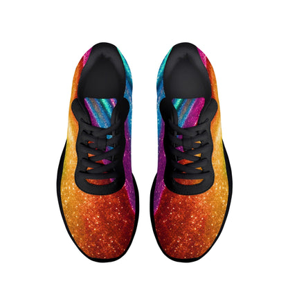 ShitHot Glitter Rainbow Air Mesh Customizable Running Shoes - theshithotcompany