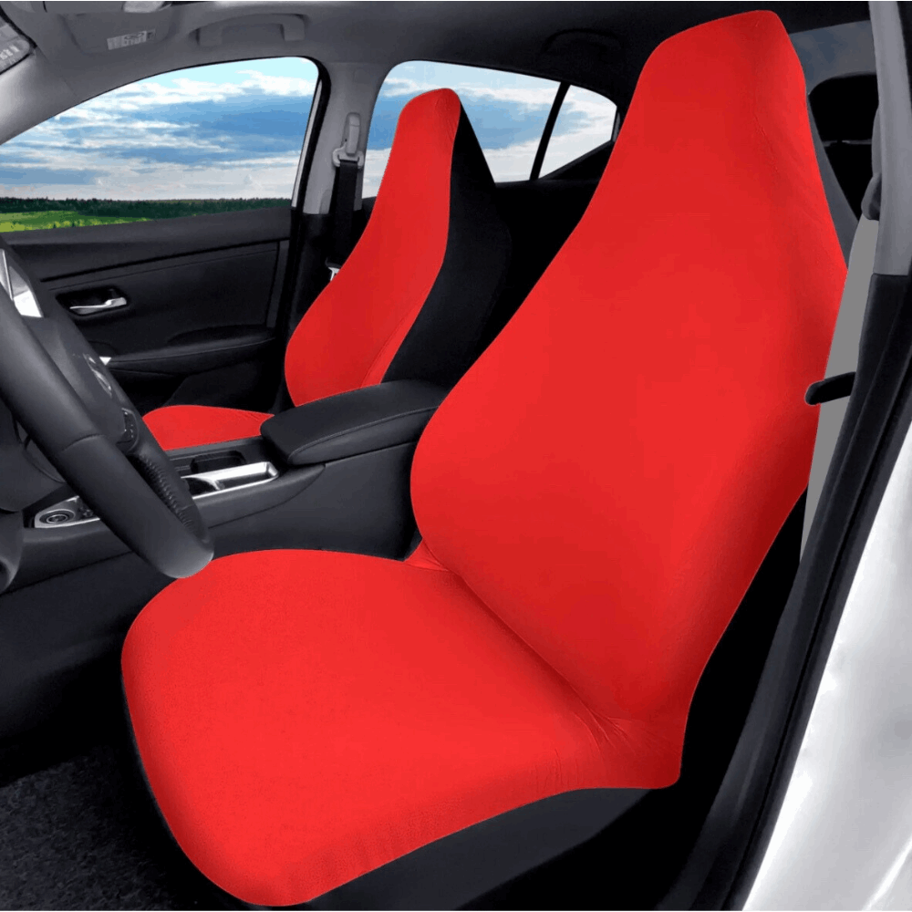 ShitHot Customizable Front Car Seat Covers - Fast Red