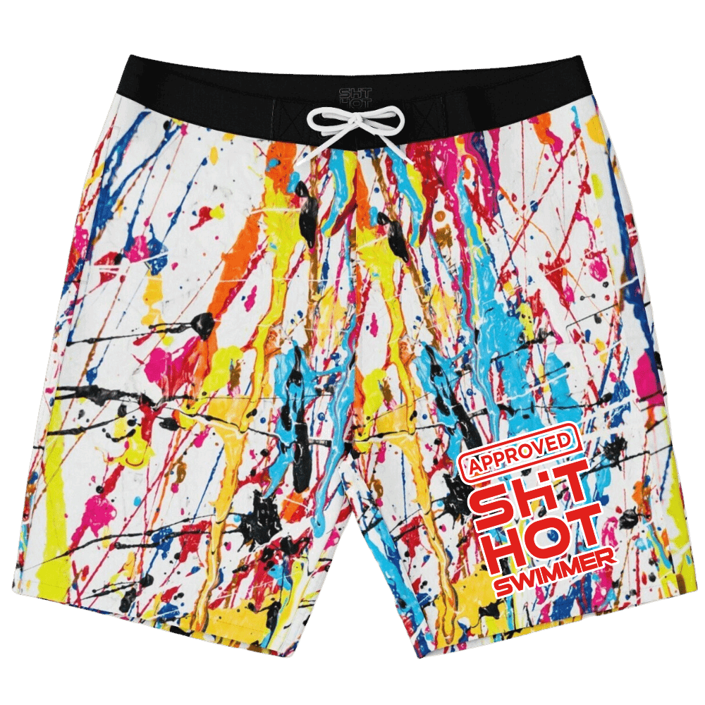 RipTide Customizable Board Shorts - 'The Artist' - theshithotcompany