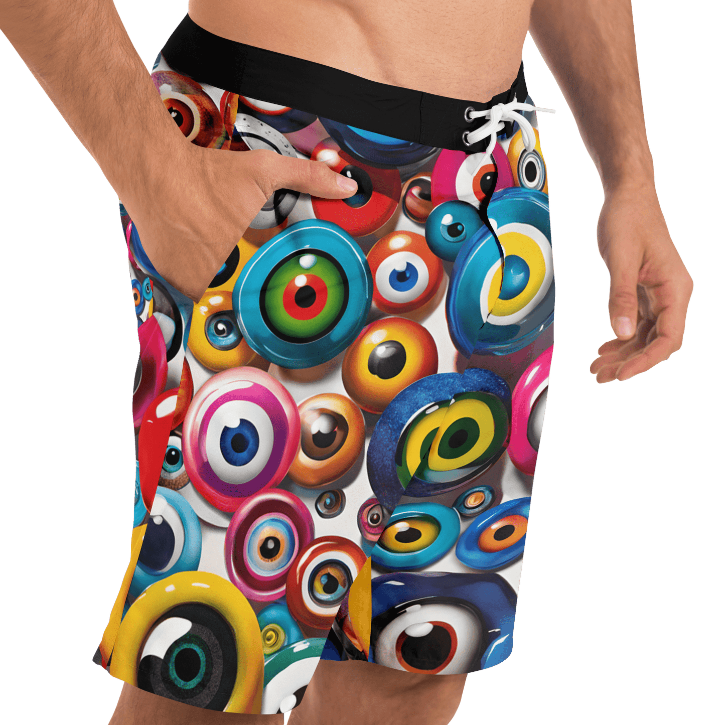 ShitHot Men's Eyeball Customizable Board Shorts - theshithotcompany