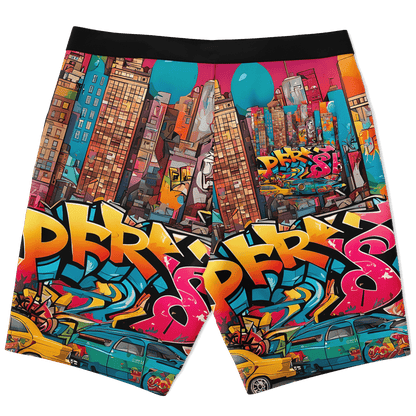 ShitHot Men's Urban Graffiti Customizable Board Shorts - theshithotcompany