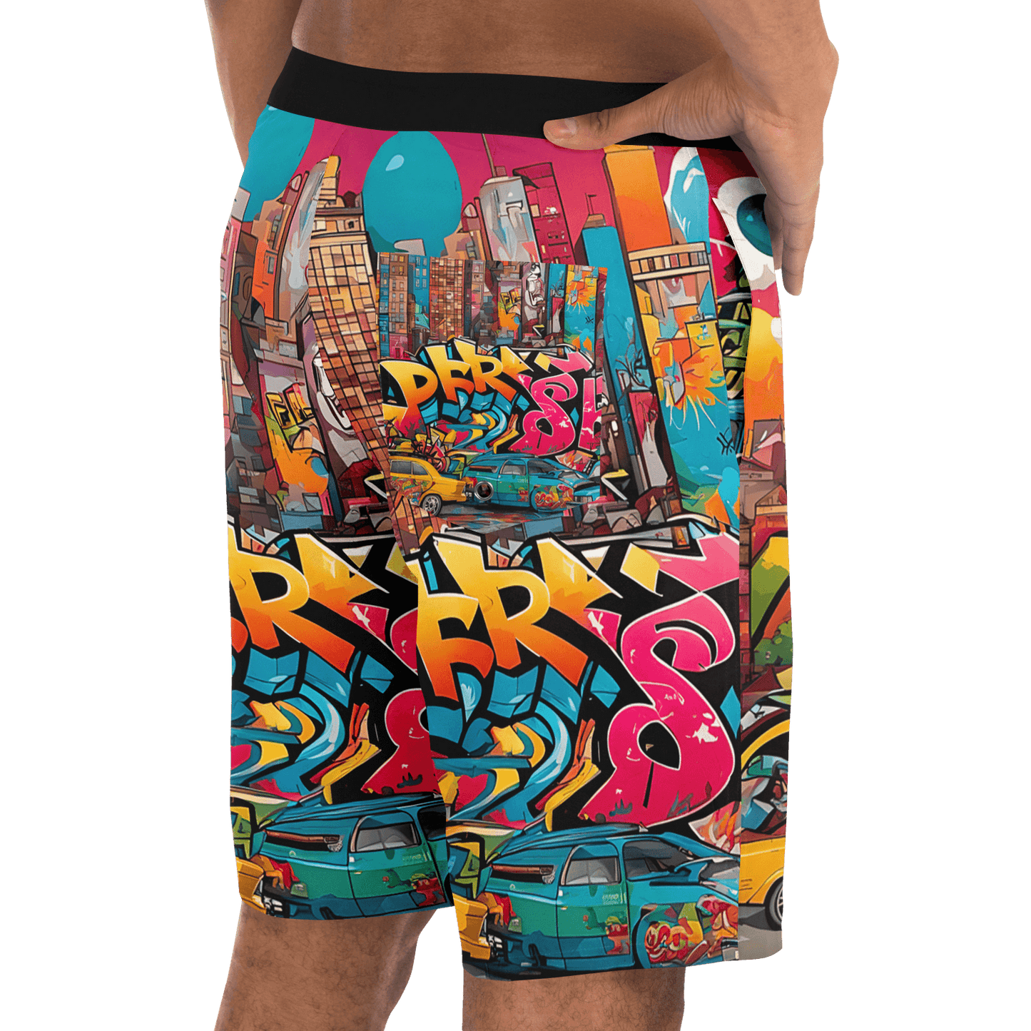 ShitHot Men's Urban Graffiti Customizable Board Shorts - theshithotcompany