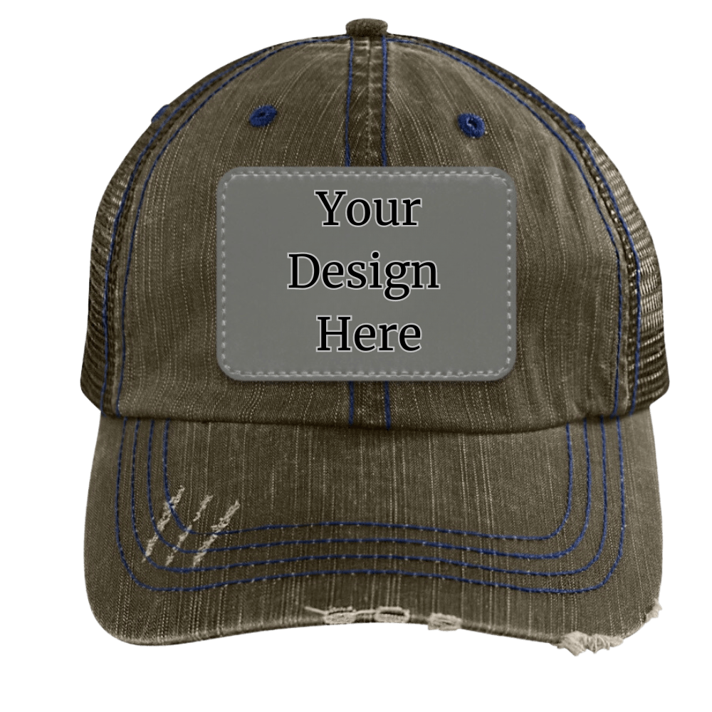ShitHot Customizable Distressed Cap With Vegan Leather Patch - theshithotcompany