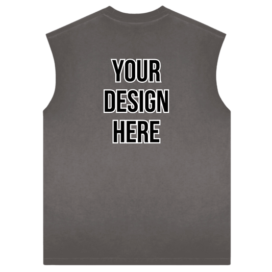 ShitHot Customizable Stone Wash Sleeveless T-Shirt - theshithotcompany