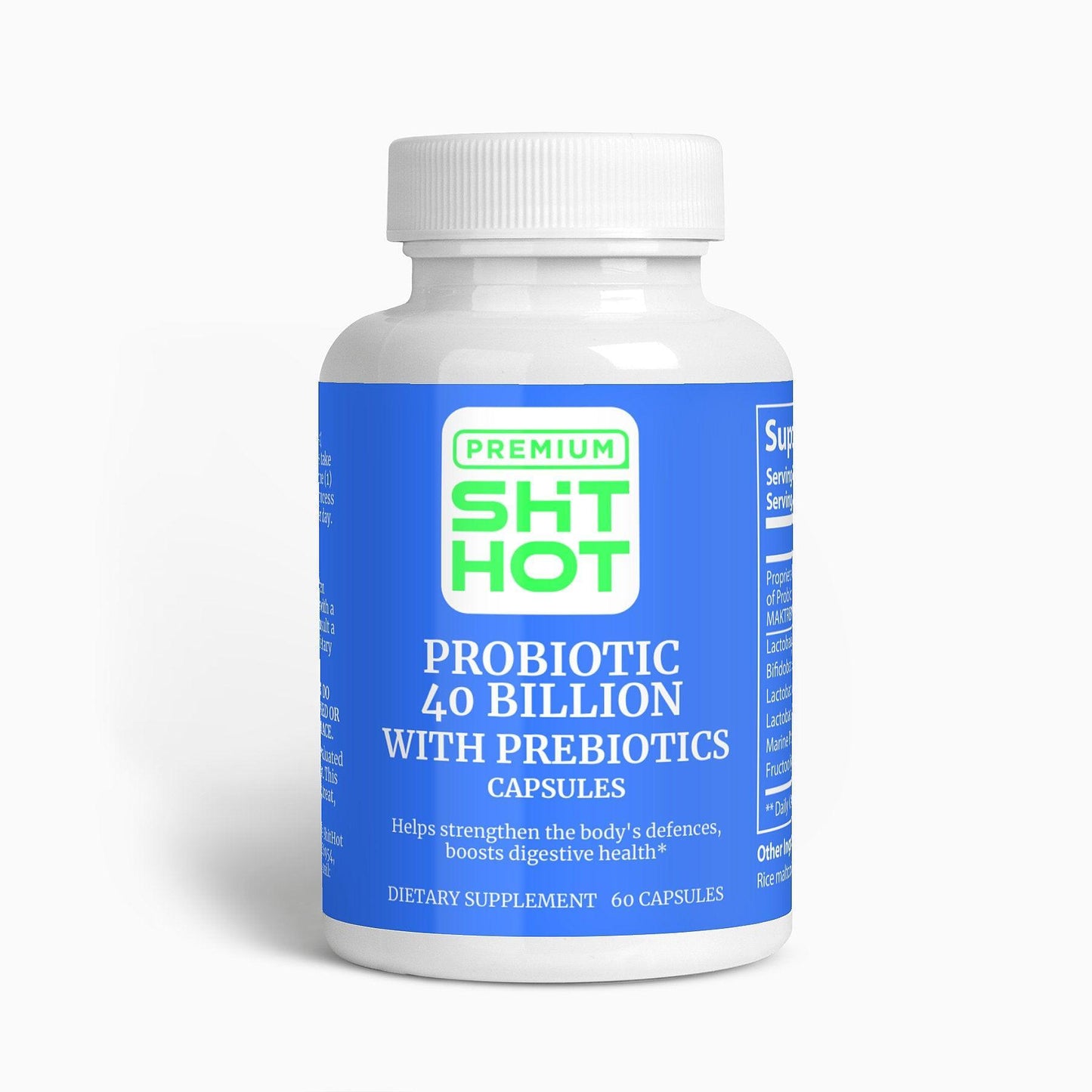 Premium ShitHot Probiotic 40 Billion With Prebiotics (60 Caps) - theshithotcompany